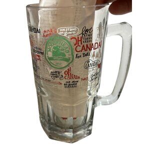 Moosehead Lager Canadian Pride Beer Mug Patriotic Oh Canada Handle 8" Mancave